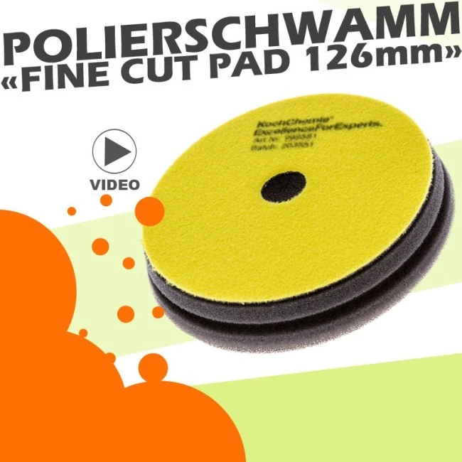 Koch Chemie Fine Cut Pad 126mm Gelb