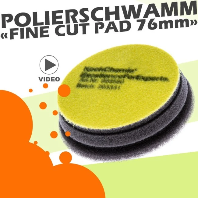 Koch Chemie Fine Cut Pad 76mm Gelb