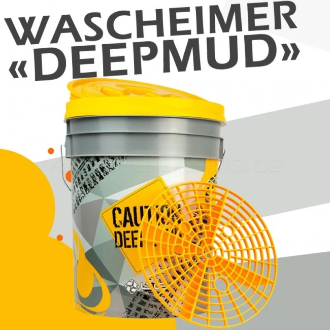 Liquid Elements Wascheimer “DeepMud” 22 Liter inkl. Schmutzsieb und Deckel