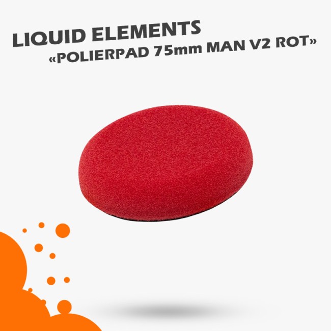 Preview: Polierpad 75mm Klett Pad Man V2 Rot Liquid Elements