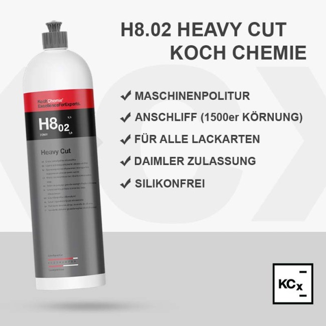 Preview: Autopolitur H8.02 Heavy Cut grobe Schleifpolitur 1000ml