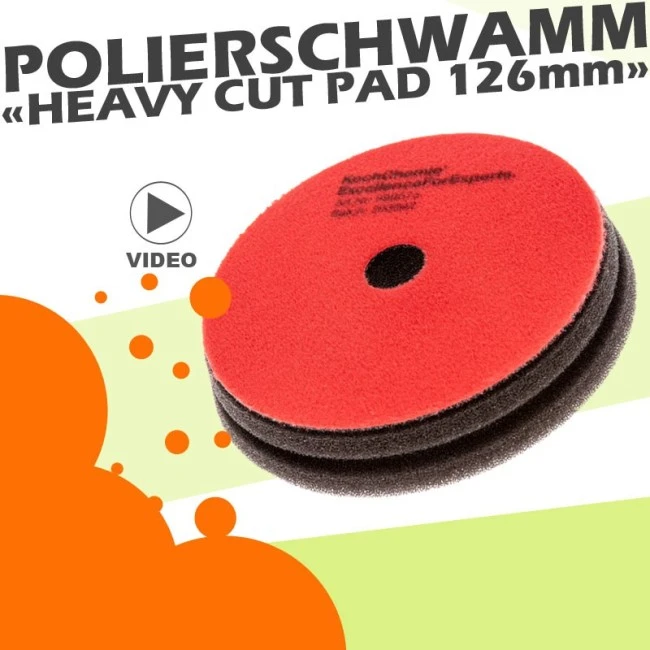 Koch Chemie Heavy Cut Pad 126mm Rot