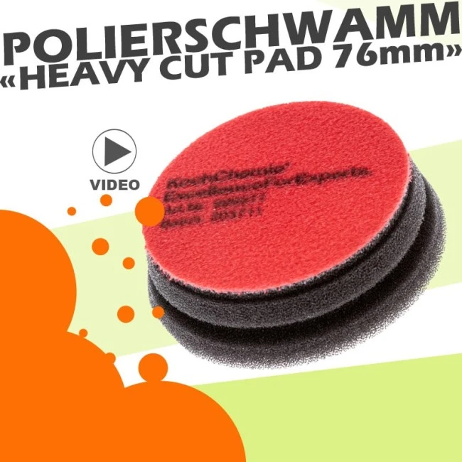 Koch Chemie Heavy Cut Pad 76mm Rot