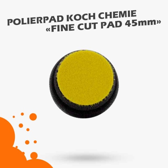 Koch Chemie Polierpad 45mm Fine Cut Pad Gelb mittelharte Schleifschwamm 999614