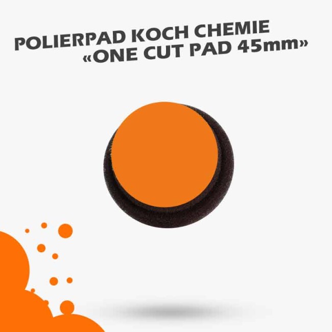 Koch Chemie Polierpad 45mm One Cut Pad Orange mittelharte Schleifschwamm 999615