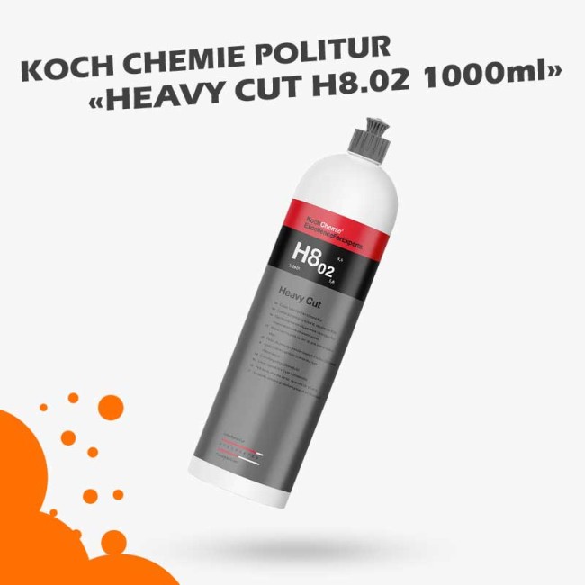 Koch Chemie Politrur H8.02 - Heavy Cut Grobe Schleifpolitur siliconölfrei 1L 312001