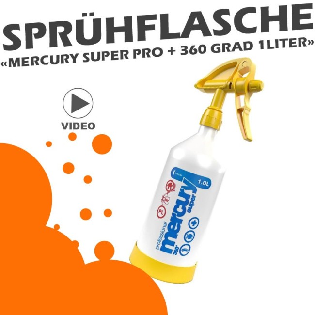 Preview: Kwazar Sprühflasche Mercury Super PRO+ 360 Gelb 1L Gelb