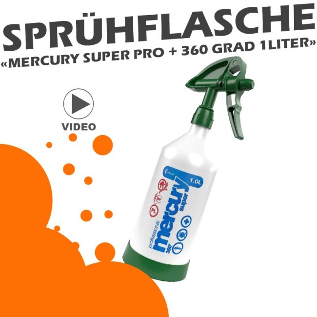 Preview: Kwazar Sprühflasche Mercury Super PRO+ 360 Gelb 1L Grün