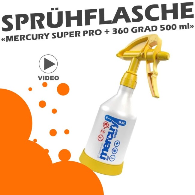 Preview: Kwazar Sprühflasche Mercury Super PRO+ 360 Grad 500ml Gelb