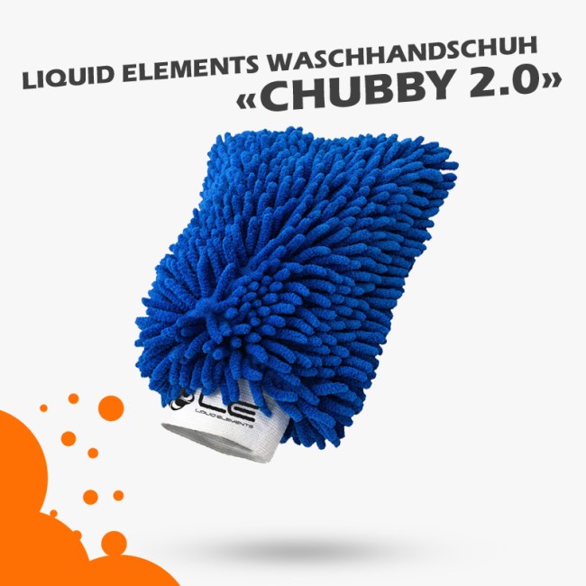 Preview: Liquid Elements Waschhandschuh Blau Chubby 2.0