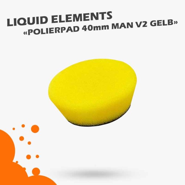 Liquid Elements Polierpad 40mm Pad Boy V2 Advanced Gelb