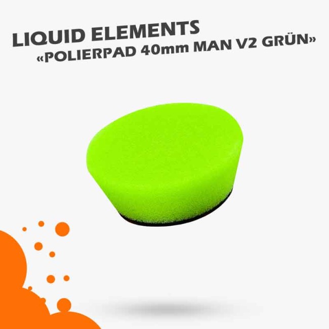 Liquid Elements Polierpad 40mm Pad Boy V2 Advanced Gruen