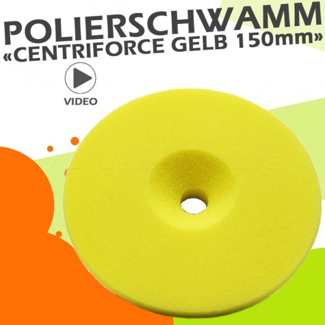 Preview: Liquid Elements Polierschwamm Centriforce Gelb 150mm