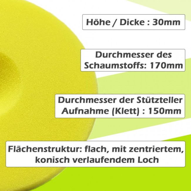Preview: Liquid Elements Polierschwamm Centriforce Gelb 150mm