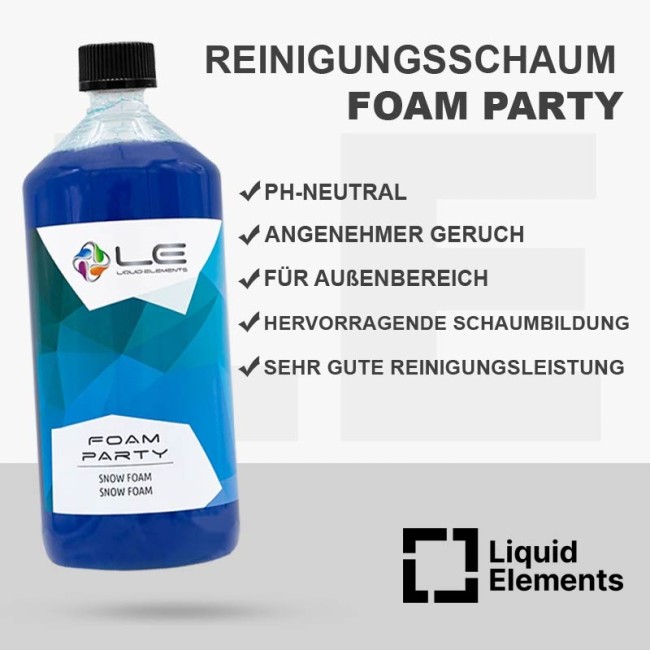 Preview: Liquid Elements Reinigungsschaum Foam Party pH-neutral 1000ml