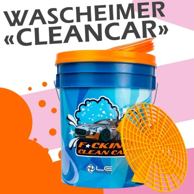 Liquid Elements Wascheimer "CleanCar" 22 Liter inkl. Schmutzsieb und Deckel