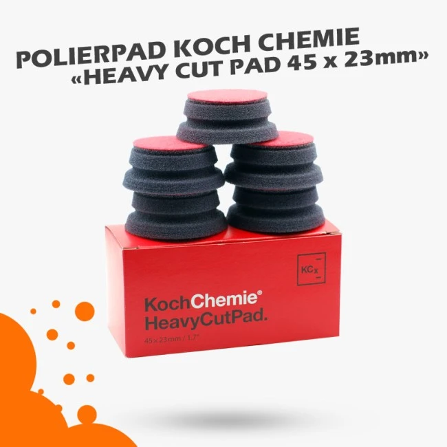 Heavy Cut Pad 45mm rot 5er Pack Koch Chemie