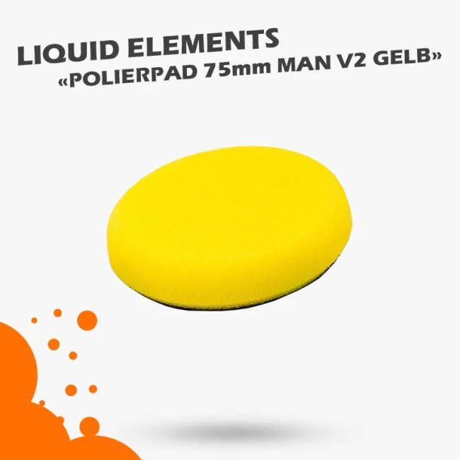 Polierpad 75mm Klett Pad Man V2 Gelb Liquid Elements