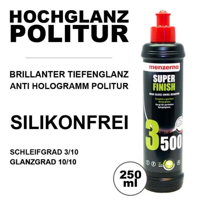 Menzerna Politur 3500 Super Finish Hochglanzpolitur 250ml Menzerna Politur 3500 Super Finish Hochglanzpolitur 250ml
