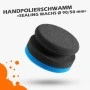 Handpolierschwamm schwarz/blau, Sealing-Wachs